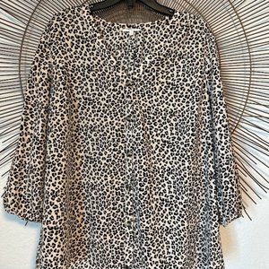 Maurcies Cheetah Print Button Up Blouse